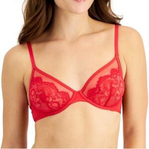 INC International Concepts Red Lace Bra
